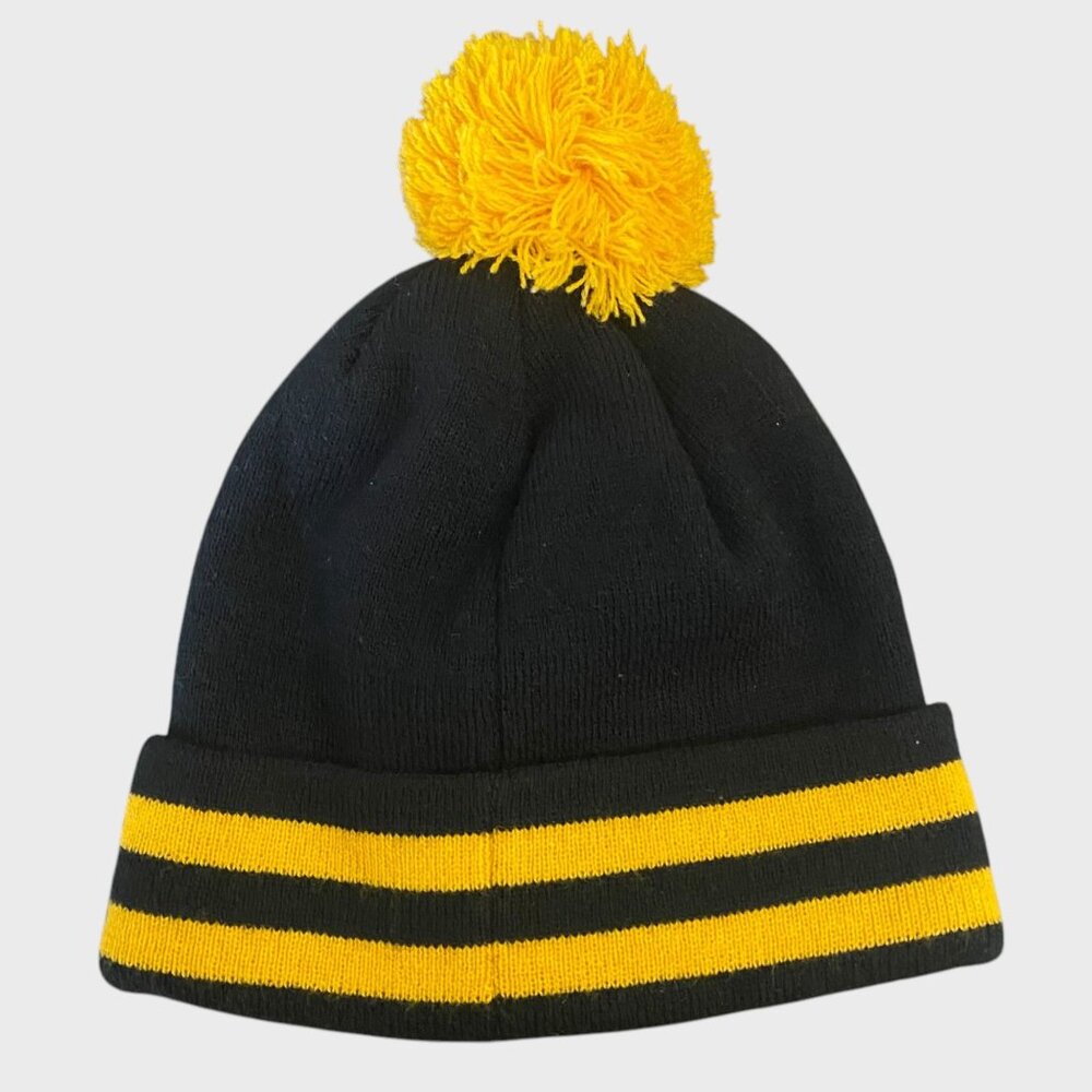 NFL Apparel Pittsburg Steelers Football Hat Pom Beanie Black & Gold One Size New - Picture 2 of 7
